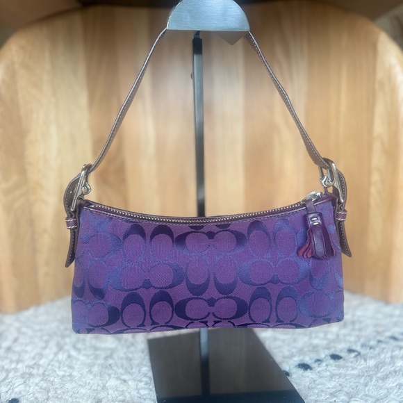 Rare Coach Vintage Y2K 2004 East West Purple/Plum Bag💜 - Picture 4 of 13